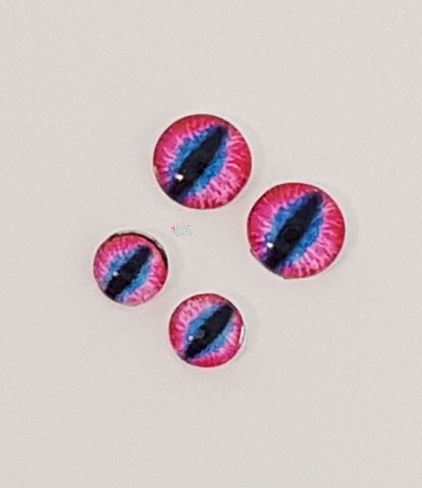 Cabochon Augen - Variante 1 - Pink / Blau