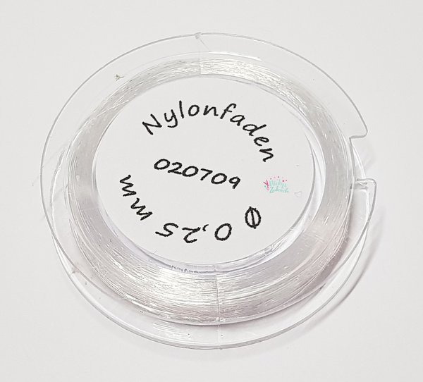 Nylonfaden - Ø 0,25 mm - transparent