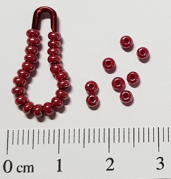 Preciosa Rocailles - 2,6 mm - Perlglanz Rot