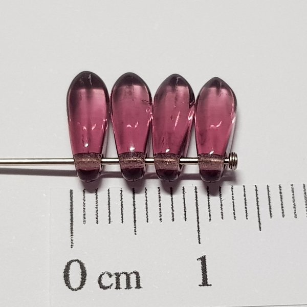 Dagger Beads - 11x3 mm - Transparent Amethyst