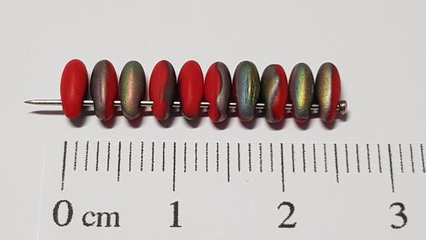 Rizo Beads – 2,5x6 mm – Opak Matt Rot