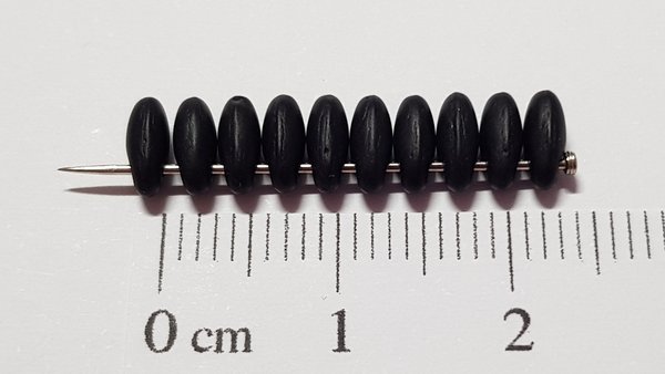 Rizo Beads – 2,5x6 mm – Opak Matt Schwarz