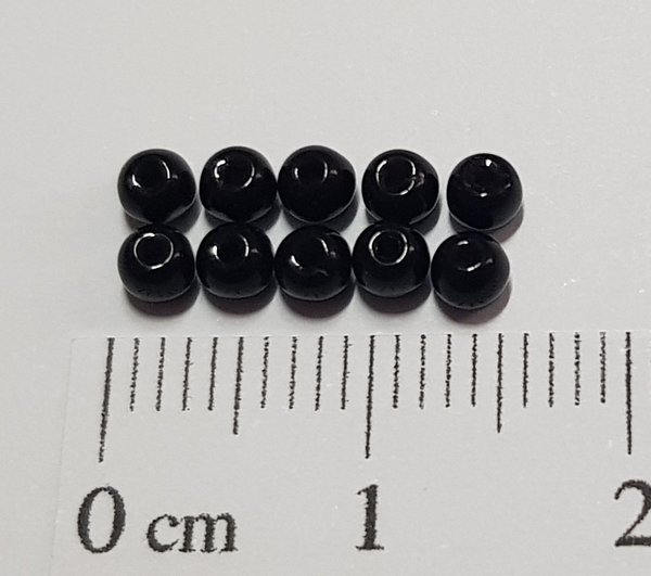 Druckperlen - Ø 3 mm – Schwarz