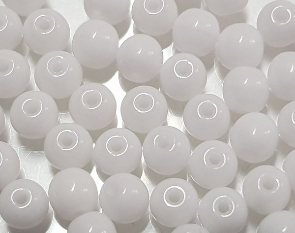 Druckperlen - Ø 4 mm – Weiß