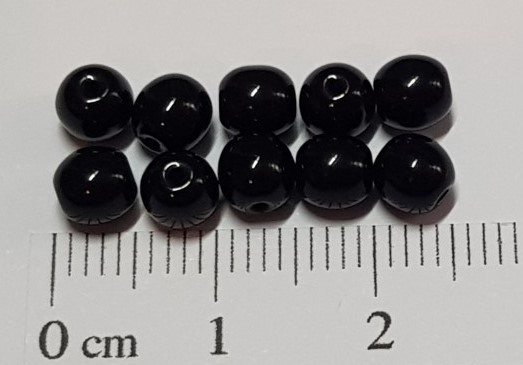 Druckperlen - Ø 5 mm – Schwarz