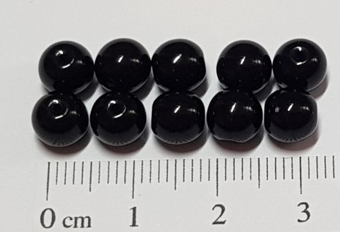 Druckperlen - Ø 7 mm – Schwarz