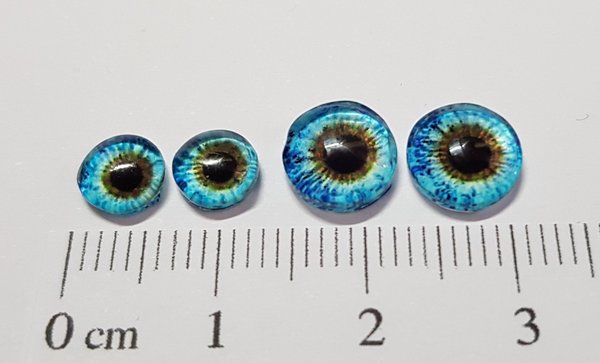 Cabochon Augen – Variante 4 - Blau / Braun
