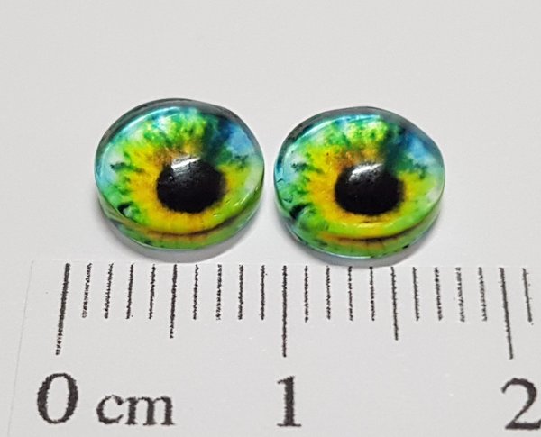 Cabochon Augen – Variante 4 - Gelb / Grün / Blau