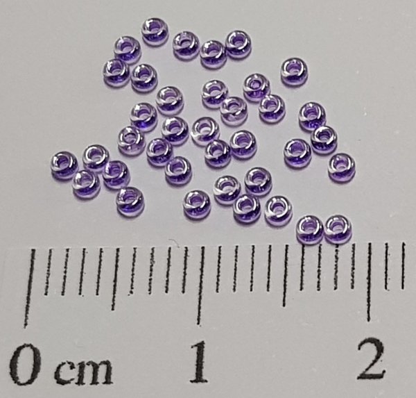 Miyuki Rocailles - 1,5mm - Purple Lined Crystal 1531