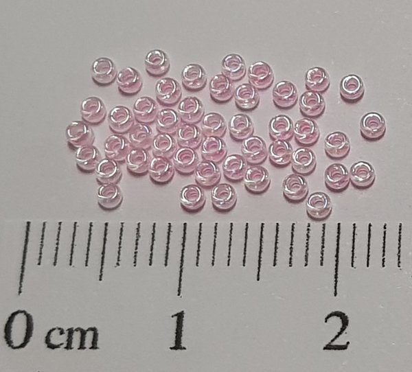 Miyuki Rocailles - 1,5mm - Pink Lined Crystal 272