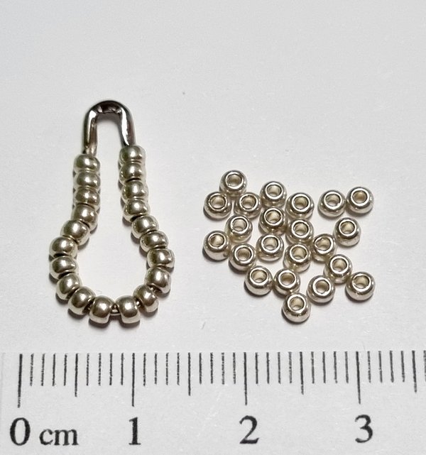 Preciosa Rocailles - 2,6 mm - Metallic Silber