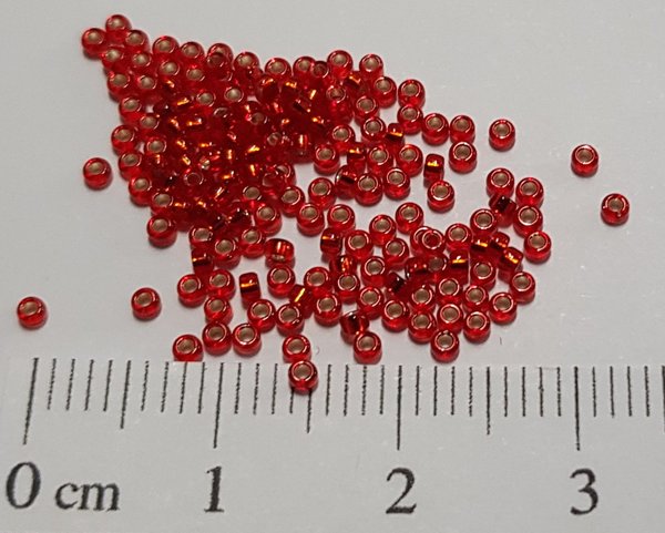 Miyuki Rocailles - 1,5mm - Silverlined Red 10